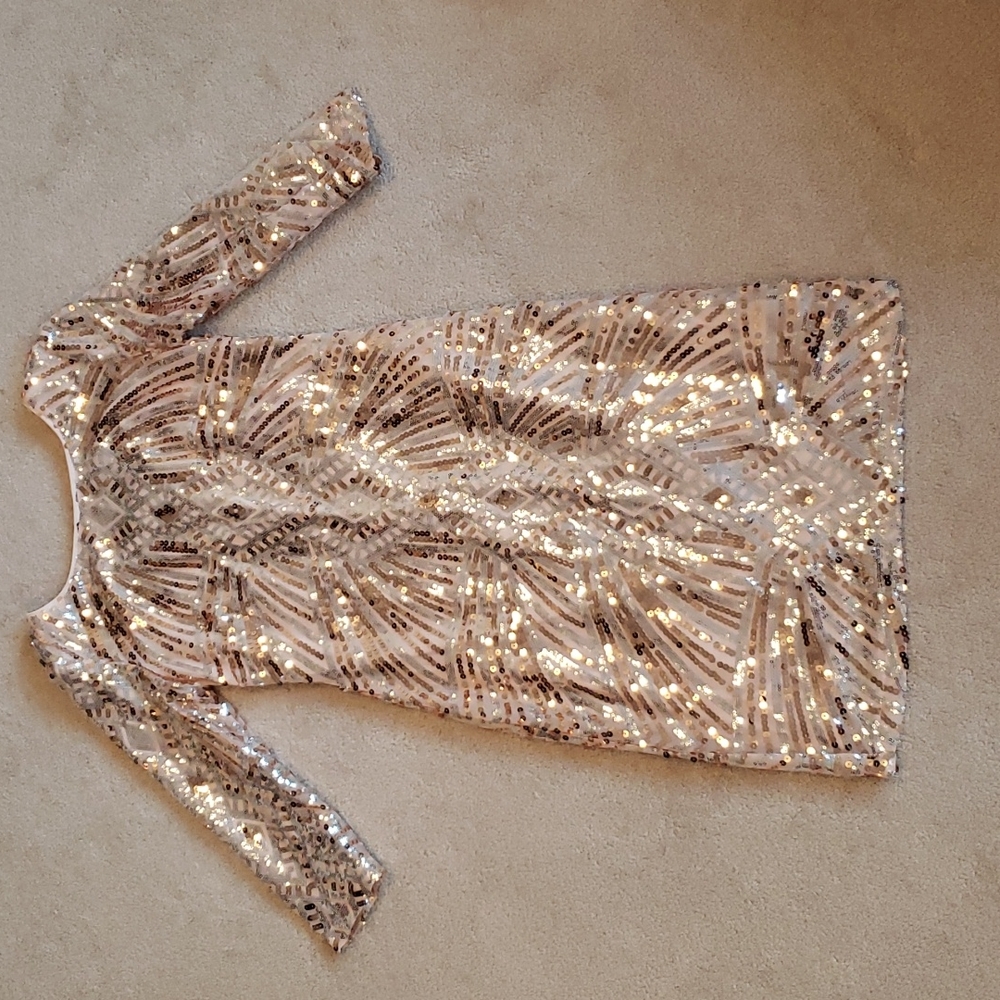 Sangria Sparkly Pink Dress